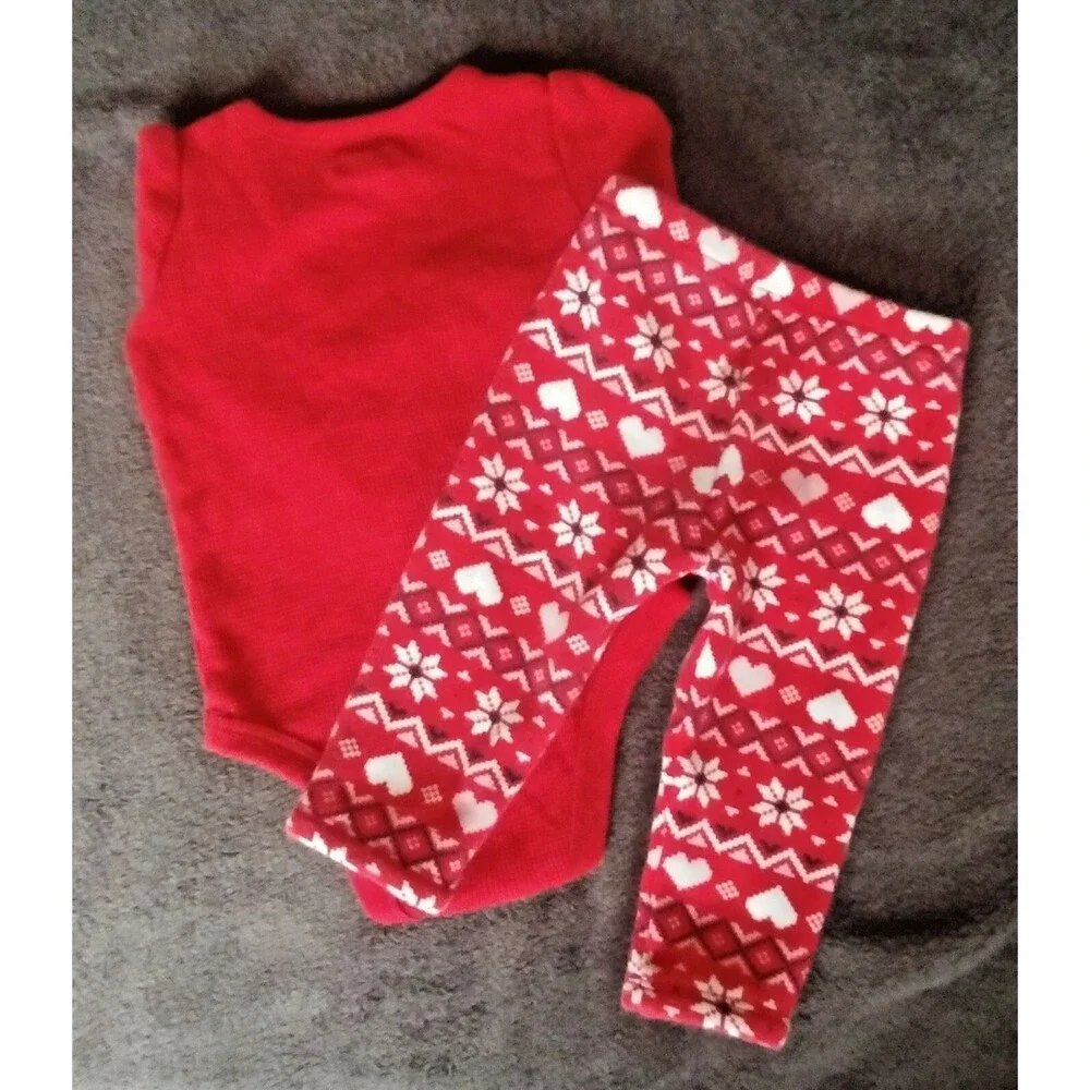 shirt and pants 6 to 9 months Gymboree girls thermal 2 piece Set infant new baby